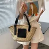 Waist Bags Fashion Basket Women Handbag 2023 Summer Beach Portable Straw Woven Large Capacity Tote 230511