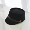 Wide Brim Hats Fedora Fashion Women's Casual Autumn Winter British Style Equestrian Hat Flat Top Small Brimming Temperament Elegant Cap