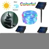 Strips Solar RGB LED Strip Light Tape Ribbon Fairy Garlands 5M/100LEDs Outdoor Waterproof For Home Party Xmas Tree Decor Holiday LampLED