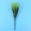 装飾的な花8 PCS人工屋外植物偽のプラスチック緑の低木小麦草窓箱ベランダ吊りプランター屋内o