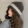 Bergs Lose Big Head Beanies für Frauen Herbst und Winter warmer Strickhaufen Koreanische Version Fashion Ins Pullover Herrenschützen Gorros Gorros