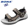 Bona Classics 스타일 샌들 야외 산책 여름 방주제 해변 신발 남자 편안한 부드러운 230509