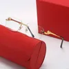 ファッションアイウェアメンズデザイナーサングラス carti メガネ女性のためのゴールドシルバーメタルアンチグレア高級クラシック透明ミラー眼鏡 versage lunettes gafas
