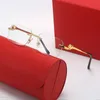 Gafas de moda para hombre, gafas de sol de diseñador, gafas de carti para mujer, oro, plata, metal, antirreflejo, lujo, clásico, espejo transparente, gafas, lunetas, gafas