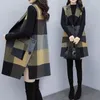 Damesvesten vrouwen temperament rooster jassen wollen vest 2023 herfst en winter Koreaanse mode lange wol mouwloze jas vrouw