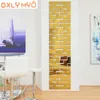 Feestdecoratie 3D creatieve muurstickers geometrische vierhoekontwerp acryl spiegel sticker woonkamer slaapkamer portiek tv achtergrond decor 230510