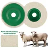 Prodotti di finitura 10Pcs 4 pollici 100mm lana lucidatura ruota lucidatura pastiglie smerigliatrice angolare feltro disco per metallo marmo vetro ceramica 230511