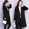 Women's Wool Autumn And Winter 2023 Woolen Coat Women's Mid-Length All-Match Small Literary Jacket With Cotton Liner Thick Blazer