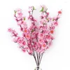 Fiori decorativi 1 pz 65 cm fiore di seta artificiale ciliegia primavera prugna fiore di pesco ramo casa matrimonio bouquet di plastica