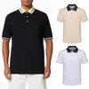 Camisa Polo Man Bordado de colarinho Fit Men Slim Stretch Cotton Mangas curtas macho