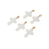 Groothandel genezing Meerdere kleuren Glas Kruis Charm Small Reiki Cross -hanger voor het maken van ketting oorbelaccessoires