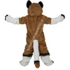 Brown Fox Dog Husky Mascot Costume Top Cartoon Anime theme character Carnival Unisex Adults Size Christmas Birthday Party Outdoor Outfit Suit