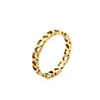 Vrouwen cadeau holle hart roestvrijstalen goud en verzilverde ring sieraden voor groothandel