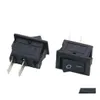 Elektroniska tillbehör levererar 5st/parti 10 med 15mm SPST 2PIN ON/OFF BOAT ROCKER SWITCH KCD11 3A/250V CAR DASH STACK TRUCK RV AT DHPB3