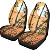Автомобильные сиденья крышки передней крышки аксессуары бамбук на закате рисунок стирают автоматическая подушка защитите универсальный для женщин. Легко чисто