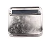 Smoking Pipes 70MM Silver White Metal Cigarette Box Exquisite Portable