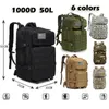 School Bags 50L 1000D Nylon Waterproof Trekking Fishing Hunting Bag Backpack Outdoor Military Rucksacks Tactical Sports Camping Hiking 230509