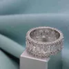 Luxury Moissanite Ring Men Hip-hop Jewelry 925 Sterling Silver Jewelry Iced Out Baguette Moissanite Wedding Rings Tennis Ring