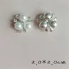Pendanthalsband 50 st 20mm metalllegering KC Gold Silver Color Imitation Pearl Crystal Flowers Anslutningar för DIY -smycken som gör 230511