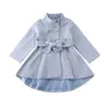 Jackor 2023 Fashion Kid Baby Girl Coat Jacket Småbarn Windbreaker Outwear Overcoat Raincoat Snowsuit