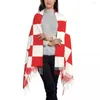 Шарфы хорватия в стиле шахмат шарф шарф женщин мягкая шаль