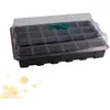 Fioriere 1PCS Vassoi di avviamento per piantine con celle E 24 per giardinaggio Pianta bonsai Crescere Kit di germinazione iniziale Nero