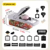 Fruit Vegetable Tools 22 In 1 Multifunctional Vegetable Cutter Grater Fruit Carrot Potato Chopper Peeler Slicer Cooking Tools 230511