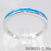 Cluster Rings Fashion Jewelry Silver Band för kvinnor 925 Sterling Blue Color Stone Round Setting Wedding Present 7/9