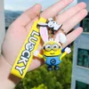 Moda Küçük Sarı Adam Anime Karikatür Bebek Silikon Keychains Çince 12 Zodyak Keytler Charm Kolye Yaratıcı Hayvan Keydrop