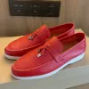 Zomerbedels Wandeldecoratie LP PIANA Koppels Flattie Dames of heren Luxe ontwerpers Echt leer casual slip-on Jurkschoenen fabrieksschoeisel