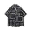 Men's Casual Shirts Bandana Shirt Men Women Streetwear Shirt Paisley Shirts Hip Hop Short Sleeve Shirt Beach Male Clothing Harajuku Summer 230511