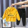 SetsSuits 봄 여름 유아 및 아기 소년 HoodiePant 세트 Drawstring 후드 하프 지퍼 어린이 아우터 키즈 복장 110 년 230510