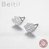 Ohrstecker Beitil Dazzling Zirkon Charm Lippen Design 925 Sterling Silber Für Frauen Mädchen Party Zubehör Schmuck