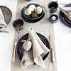 Table Napkin 4 Pieces Linen s Hemstitch Natural Dinner s Custom s For Party Wedding 230511