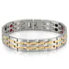 Link Bracelets Stainless Steel Electroplating Multi-color Double-row Magnet Men Wide Bracelet 4 In 1 Health Radiation