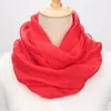 Szaliki Ciągły kolor szyfonowy szkielet koreański miękki cienki gaza rowerowa osłona szyi Baotou Scarf Summer Protection żeński szal A5