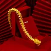 Bracelets à maillons ne se fanent pas Bracelet pour hommes de l'industrie lourde Bracelet à motifs de Dragon réaliste Hip Hop glacé bijoux cadeau
