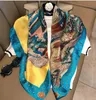 Scarves Vintage Silk Scarf Shawl Wraps Women's Large Square Sunscreen Cape Travel Party Accessories All Seasons High Quality