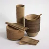 Flatware sets wegwerp Chinees servies set bowl cup lepel schotel familie feest verjaardag kookpot eetgerei vezel vezel afbreekbaar
