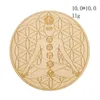 Table Mats & Pads Chakra Tree Of Life Wooden Placemats For Mat Cup Pad Meditation Board Home Wall Decor Base Stone CrystalMats MatsMats