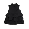 Girl Dresses Summer Cute Black Green Ball Gown Girls Kid Party Dress Sleeveless O Neck Cake Ruffled Tutu Bubble 2-6 Years