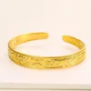 Bangle MxGxFam Braccialetti cinesi tradizionali con drago e fenice Colore oro puro per donne nuziali