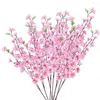 Fleurs décoratives 1 pièces 65 CM fleur de soie artificielle cerisier printemps prune pêche fleur branche maison mariage en plastique Bouquet