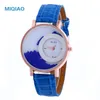 Нарученные часы Miqiao Candy Color Студент Quartz Fashion Casual Women Leather Watch платье дамы подарки W143