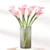 Fleurs décoratives 10Pc Grand Calla Lily PU Real Touch Décor De Mariage Artificiel Arrangement De Fleurs Maison Décoration De Table Faux