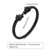 Bracelet tressé en acier inoxydable têtes de loup manchette Bracelet pour femmes hommes argent or noir bijoux Hip-Hop Punk cadeaux n440