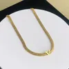 Chaîne à pendentif en or, nouveau cadeau de créateur, collier d'anniversaire, bijoux en acier inoxydable