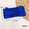 Super Soft Large Double Layers Bowknot Headband Baby Cotton HeadWraps Kid Ribbed Turban Cildren Kid's Photo Props Headwear