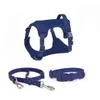 Ensemble collier et laisse pour harnais pour animal domestique, laisse pour chien en PVC, sans traction avec boucles réglables pour chiots, petits, moyens, grands et très grands chiens