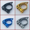 34.9/31.8mm legering Bike Seat Clamp Aluminium Quick Release Mountain Road Bike Bicycle Seat Post Clamp S067